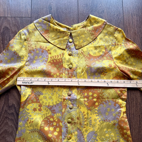 Vintage 60s Floral Women's Dress - Picture 7 of 10
